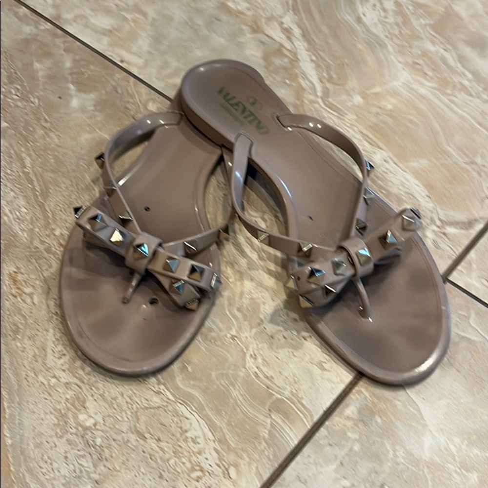 Valentino studded flip flops